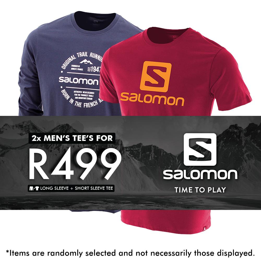 Salomon Singapore Mens T-shirts - RETAIL MEN SS AND LS 2 PACK TEES Multicolor | 25609-OZKU